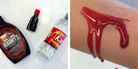 diy fake blood clothes|how to make artificial blood.